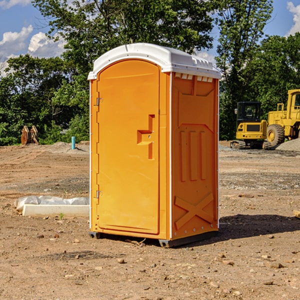 how often are the portable restrooms cleaned and serviced during a rental period in Tiro OH